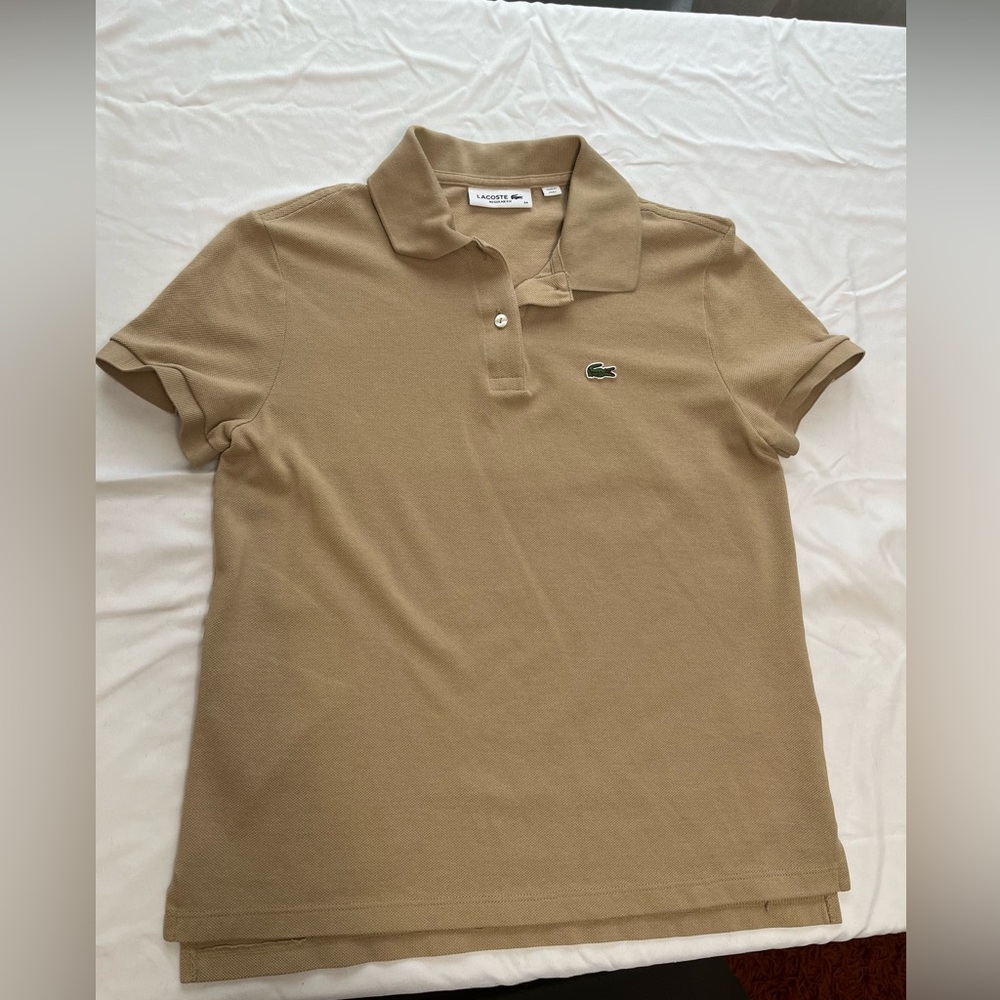 Women’s size 34 tan Lacoste polo